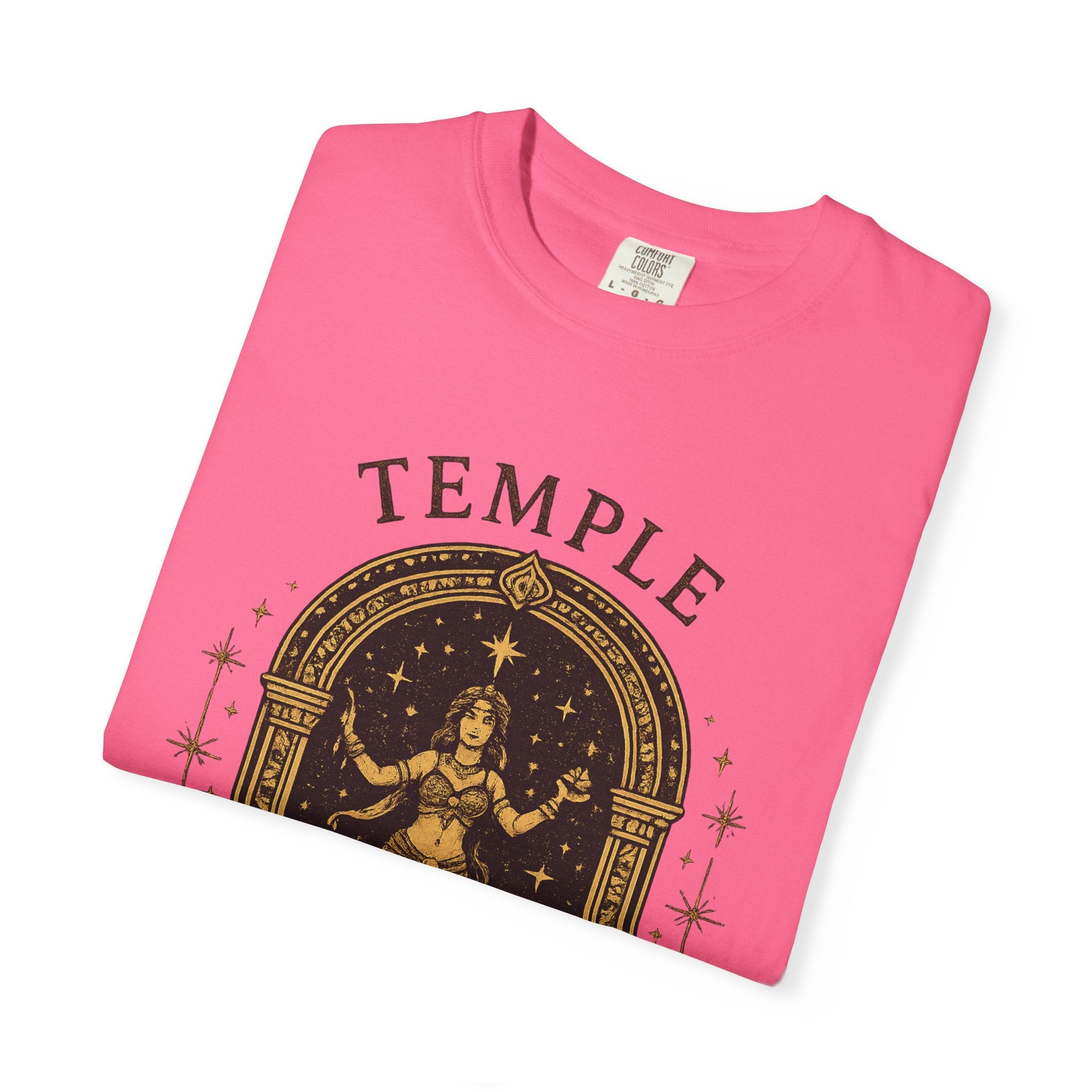 Temple Goddess Cafe Tee — "Good Food is Sacred"