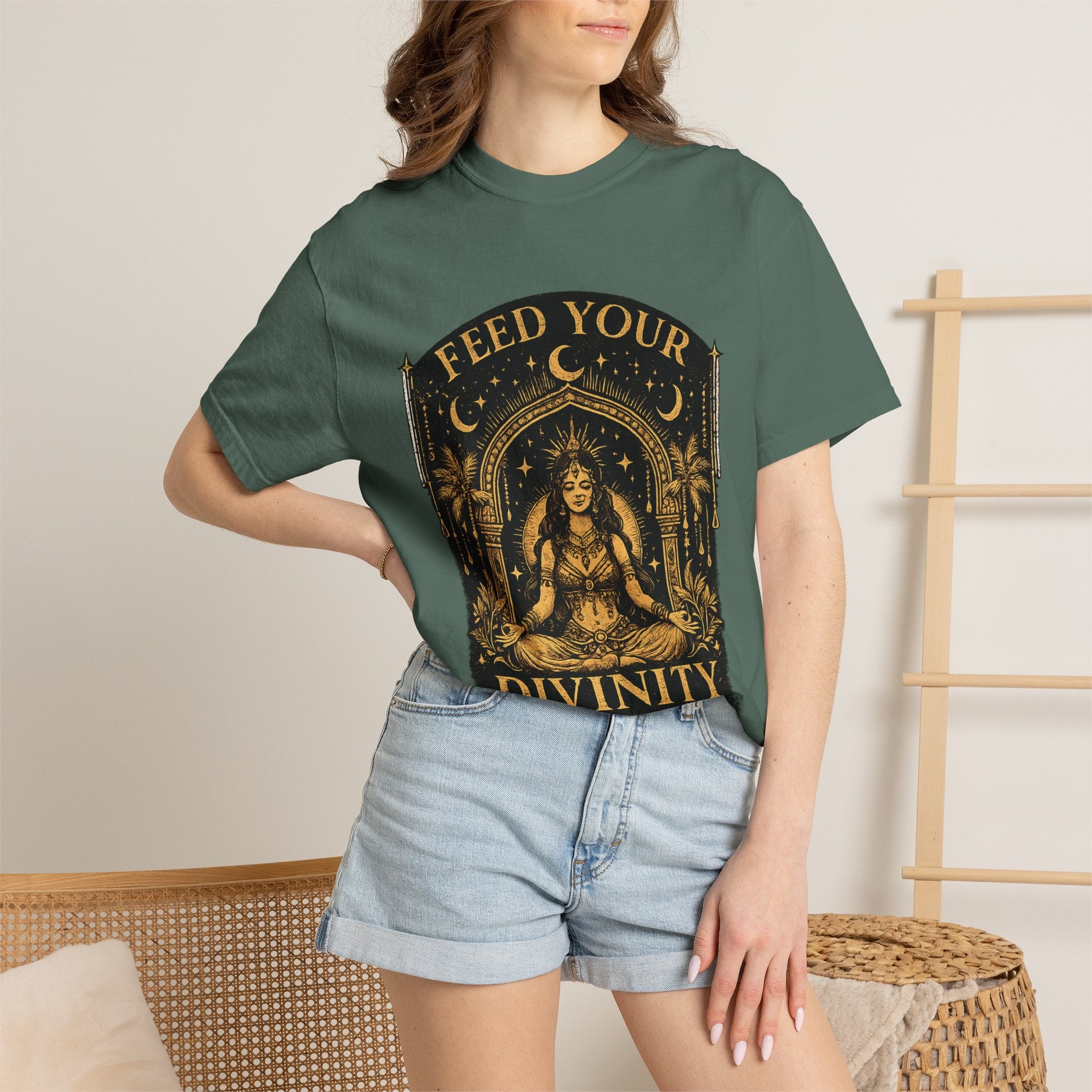 Feed Your Divinity T-Shirt — Temple Goddess Spiritual Graphic Tee