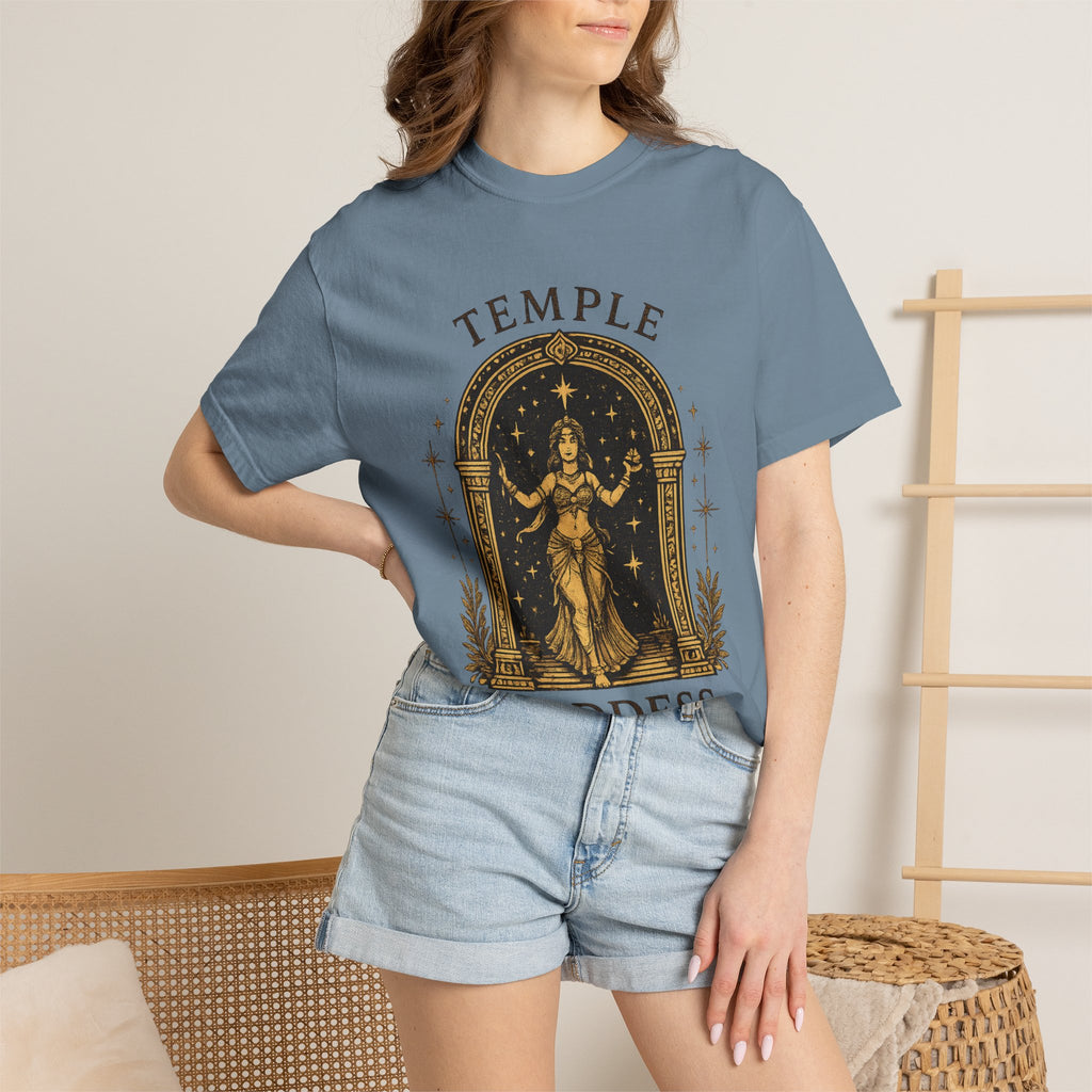 Temple Goddess Cafe Tee — "Good Food is Sacred"