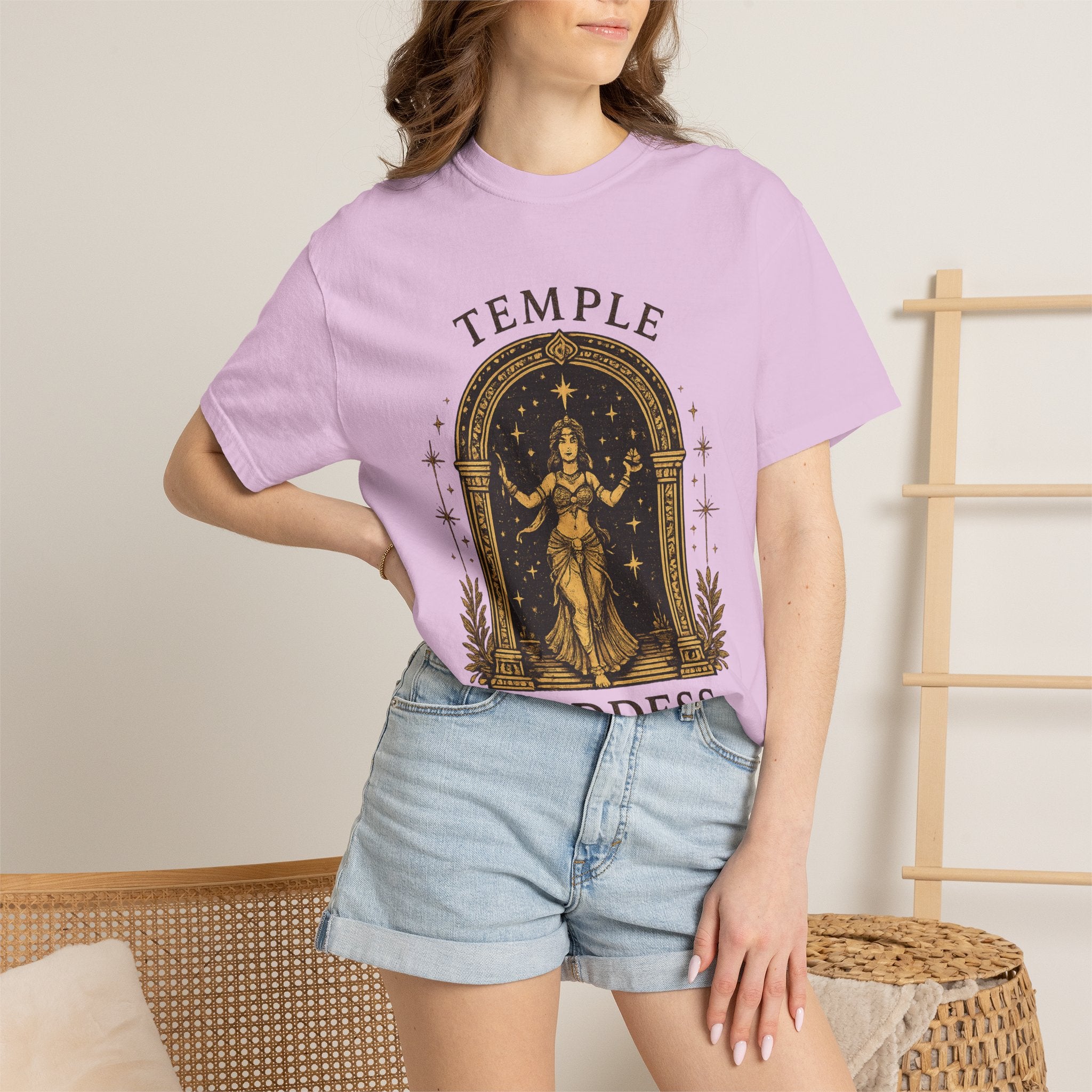 Temple Goddess Cafe Tee — "Good Food is Sacred"