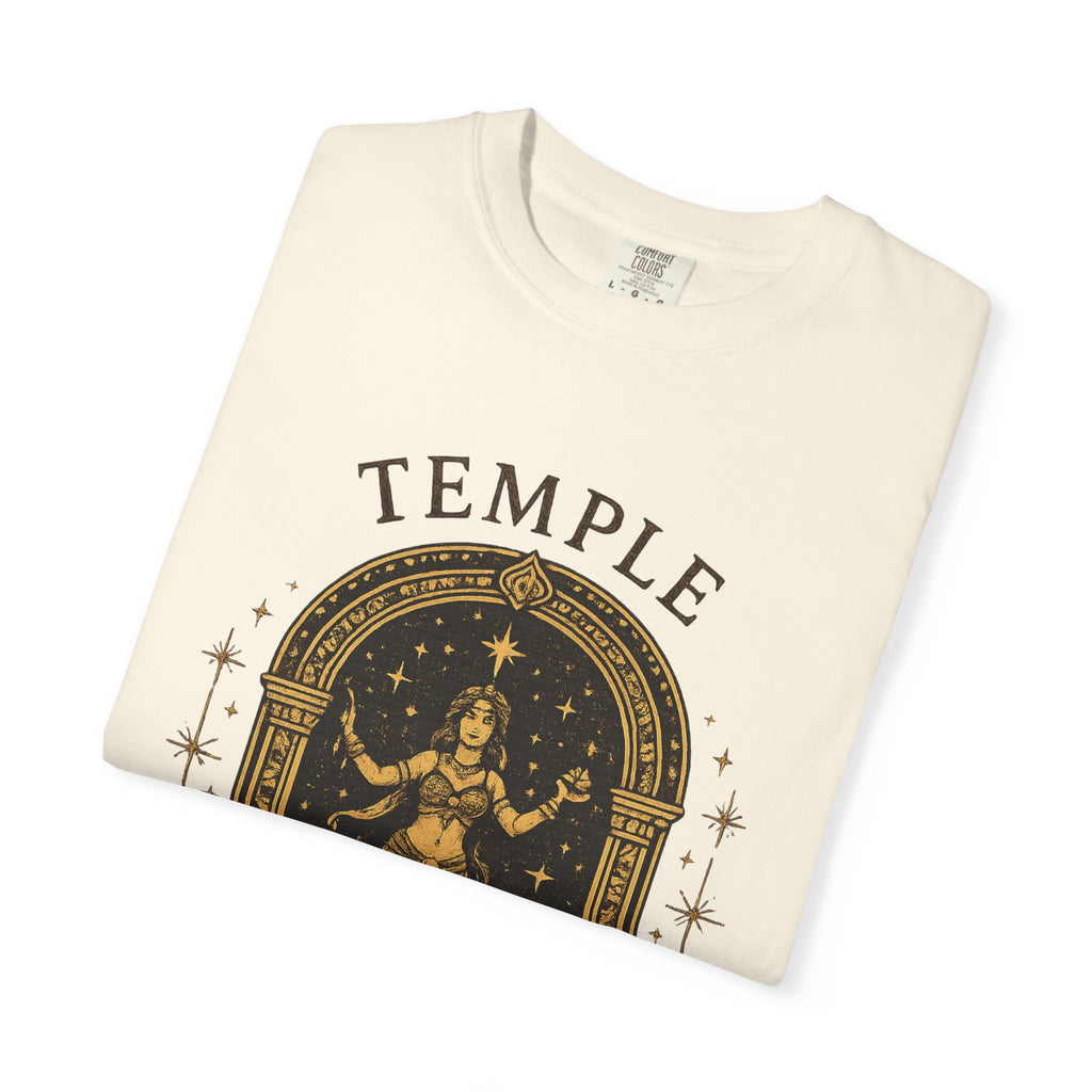 Temple Goddess Cafe Tee — "Good Food is Sacred"