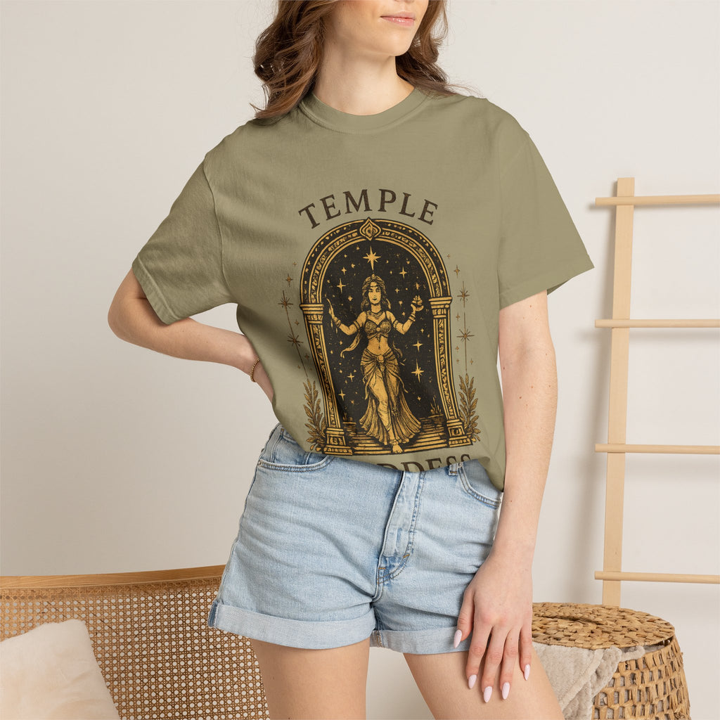Temple Goddess Cafe Tee — "Good Food is Sacred"