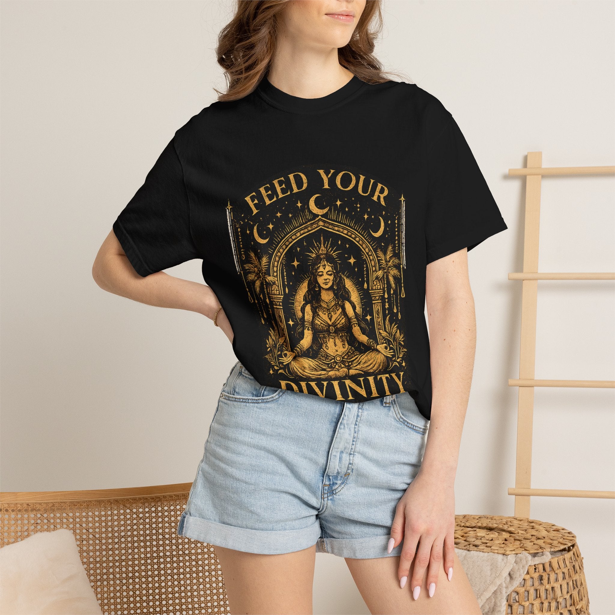 Feed Your Divinity T-Shirt — Temple Goddess Spiritual Graphic Tee
