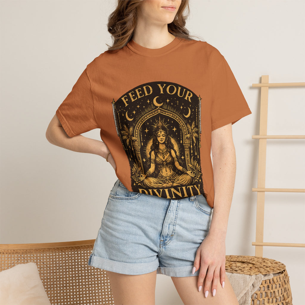 Feed Your Divinity T-Shirt — Temple Goddess Spiritual Graphic Tee
