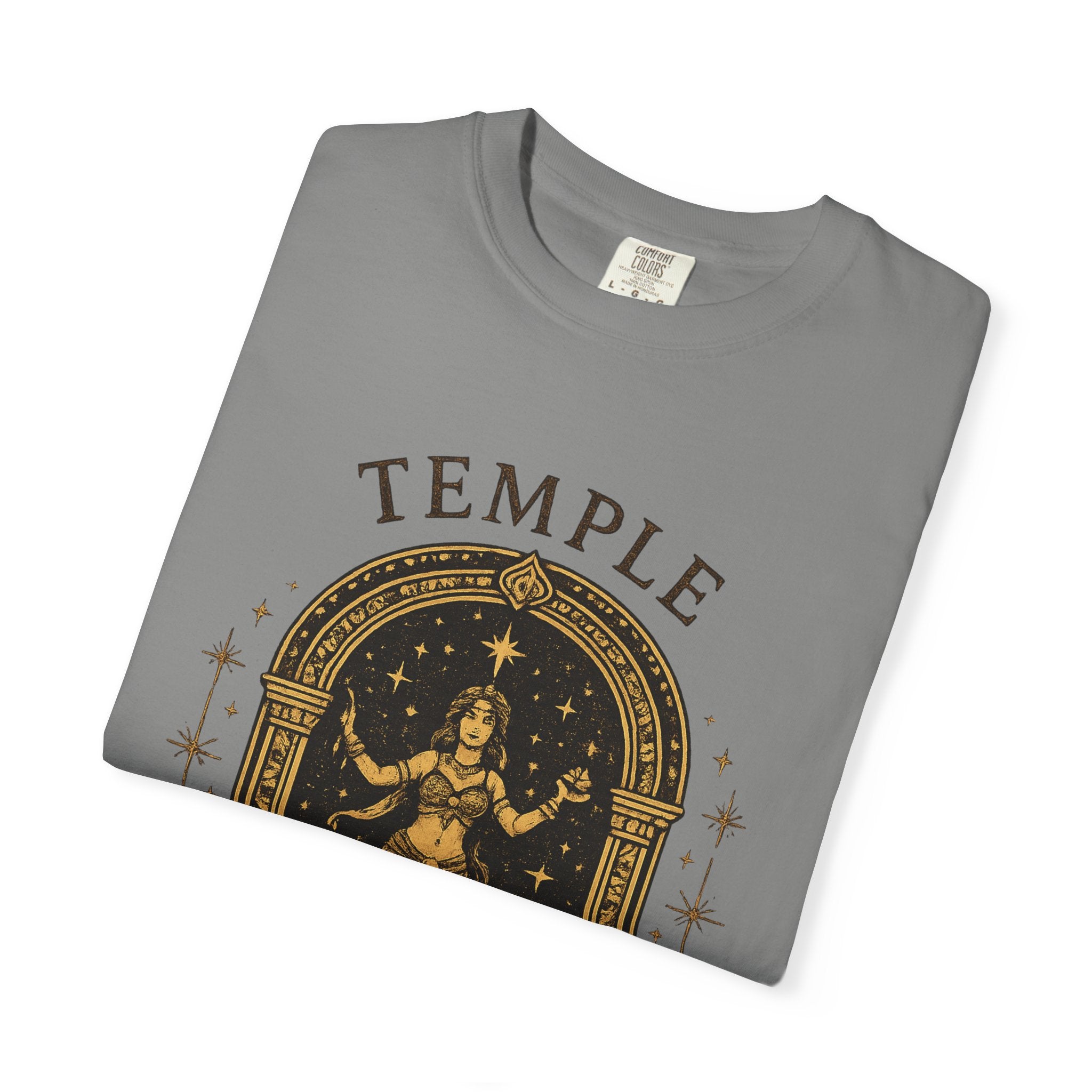 Temple Goddess Cafe Tee — "Good Food is Sacred"