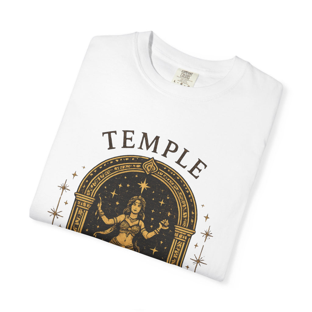 Temple Goddess Cafe Tee — "Good Food is Sacred"