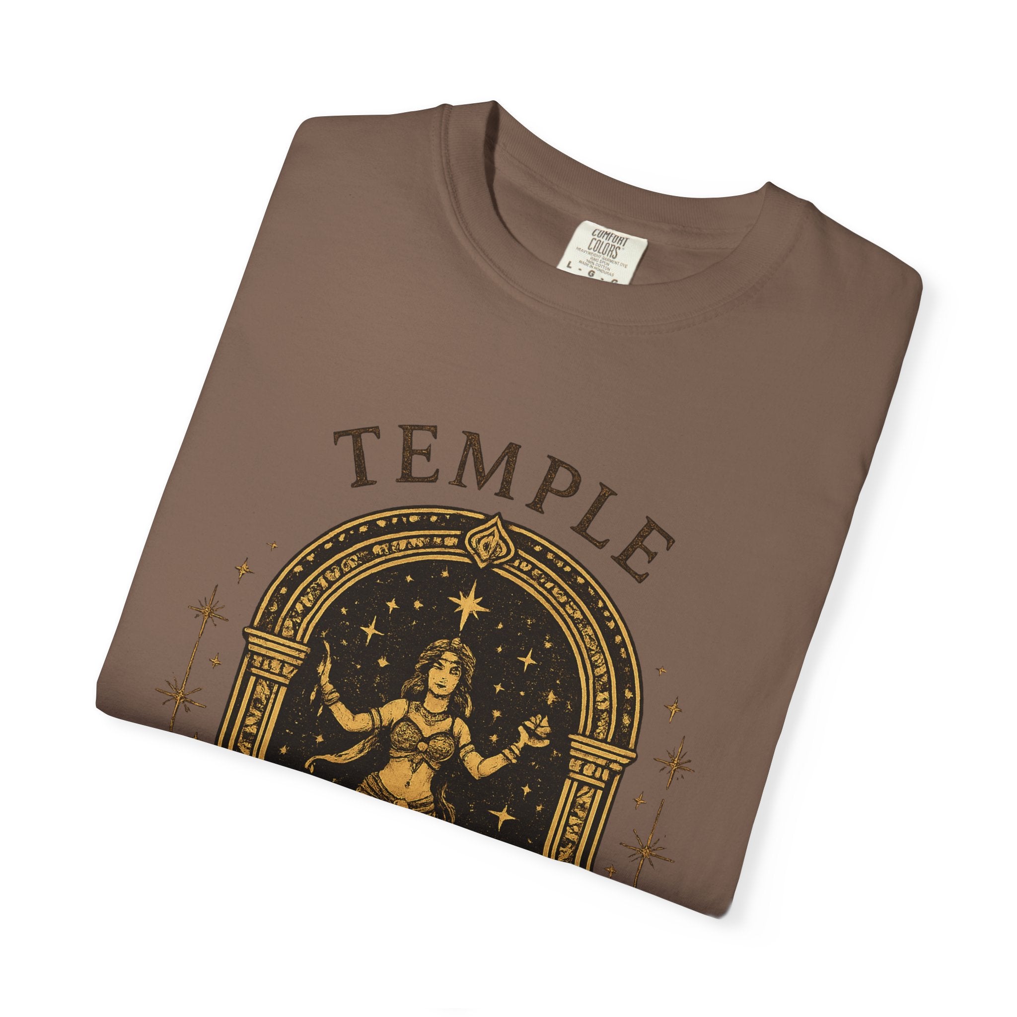 Temple Goddess Cafe Tee — "Good Food is Sacred"