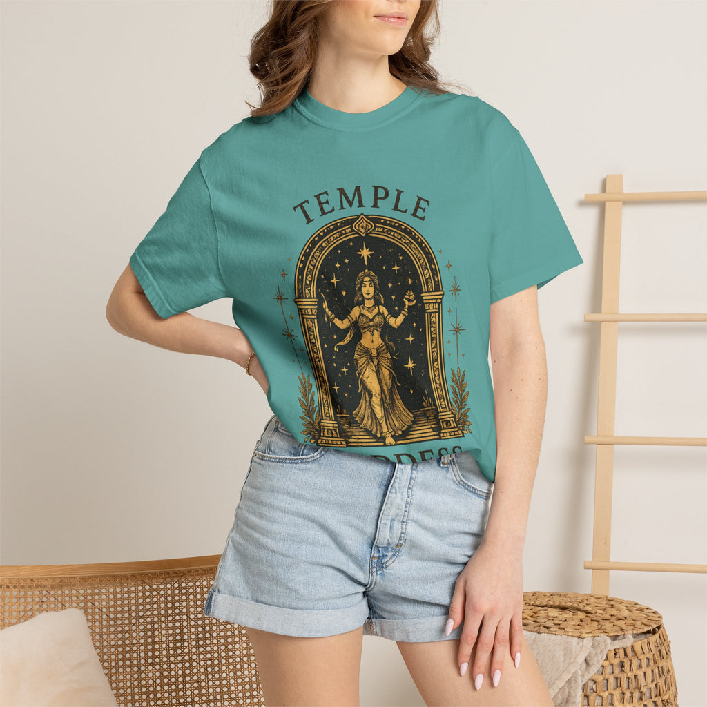 Temple Goddess Cafe Tee — "Good Food is Sacred"
