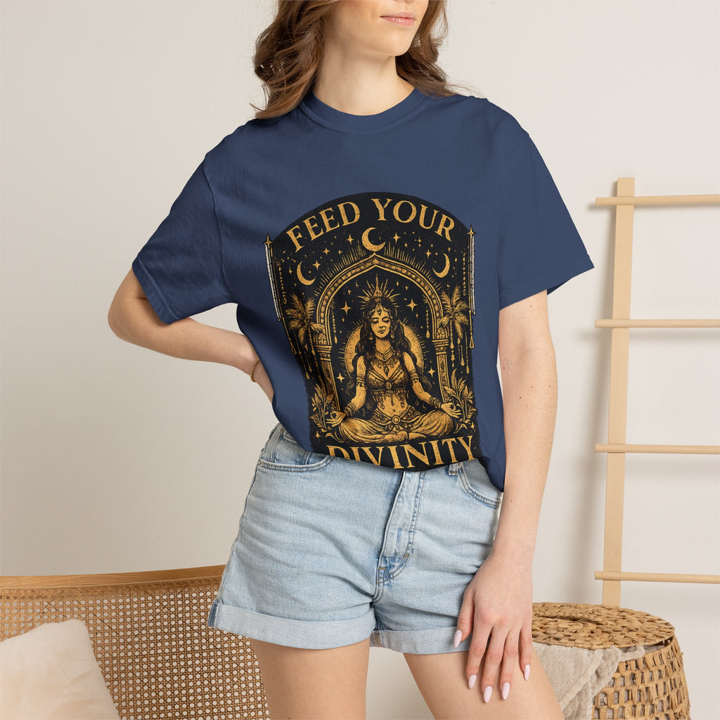 Feed Your Divinity T-Shirt — Temple Goddess Spiritual Graphic Tee