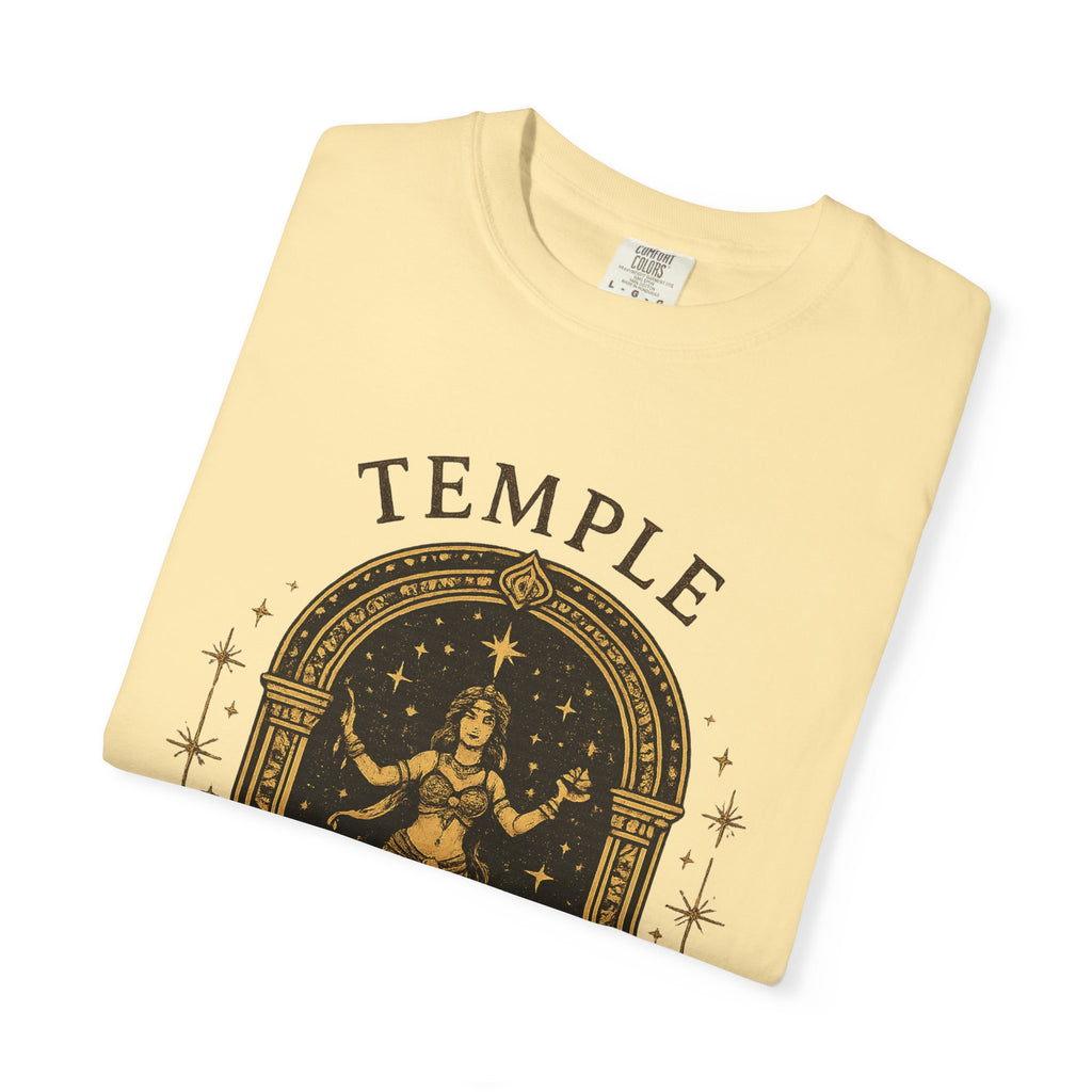 Temple Goddess Cafe Tee — "Good Food is Sacred"