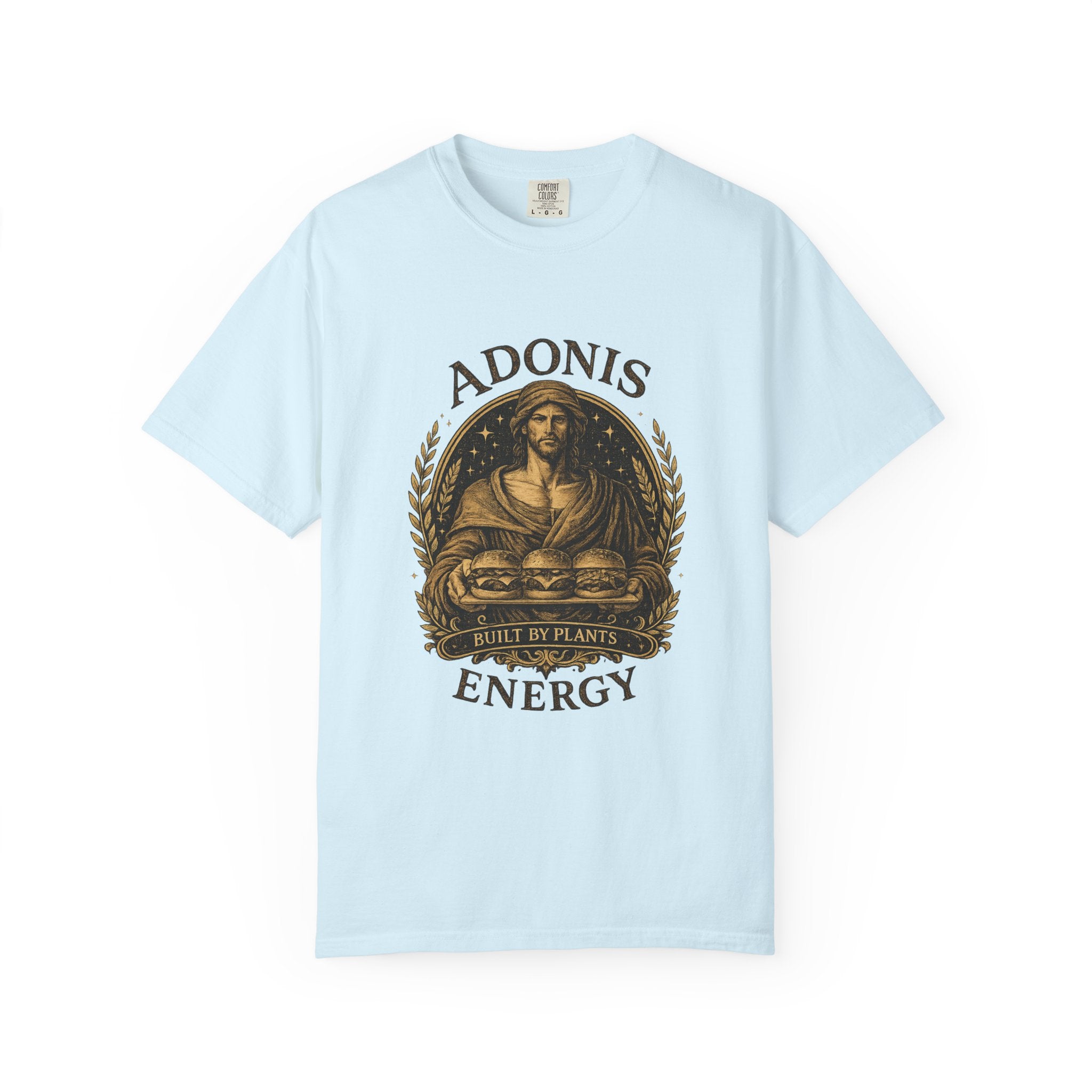 Adonis Energy Graphic T-Shirt — 'Built by Plants' Vintage Botanical Tee