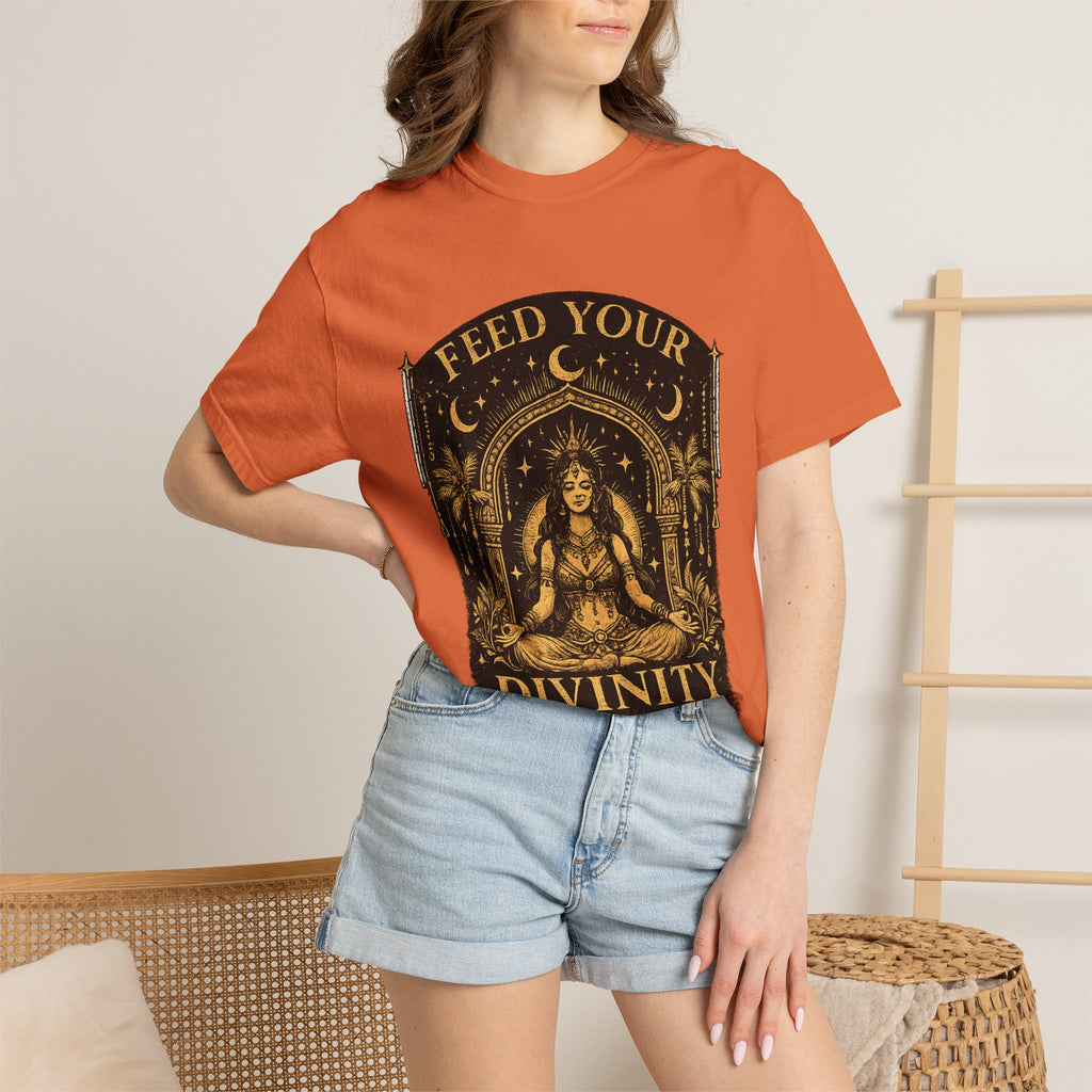 Feed Your Divinity T-Shirt — Temple Goddess Spiritual Graphic Tee