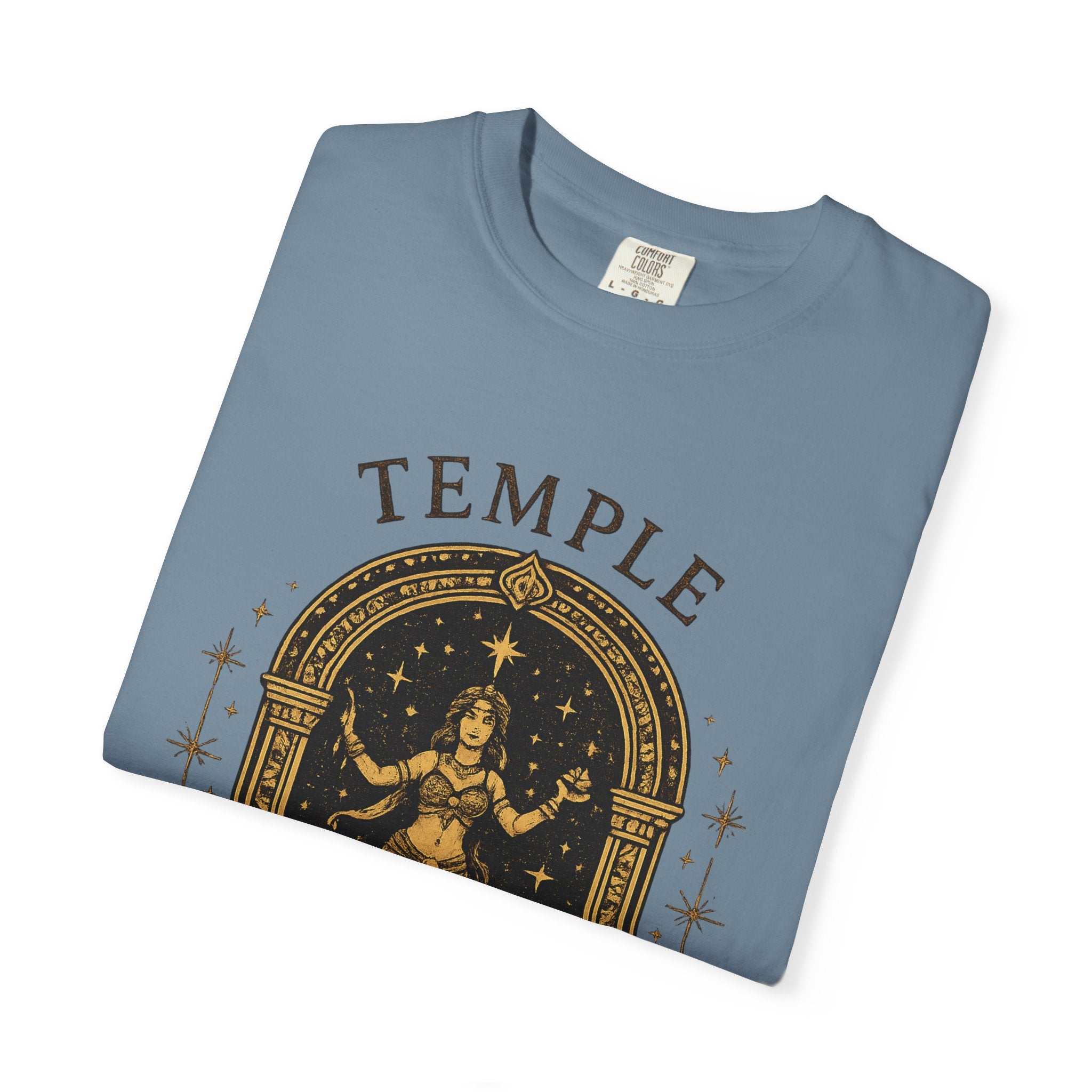 Temple Goddess Cafe Tee — "Good Food is Sacred"