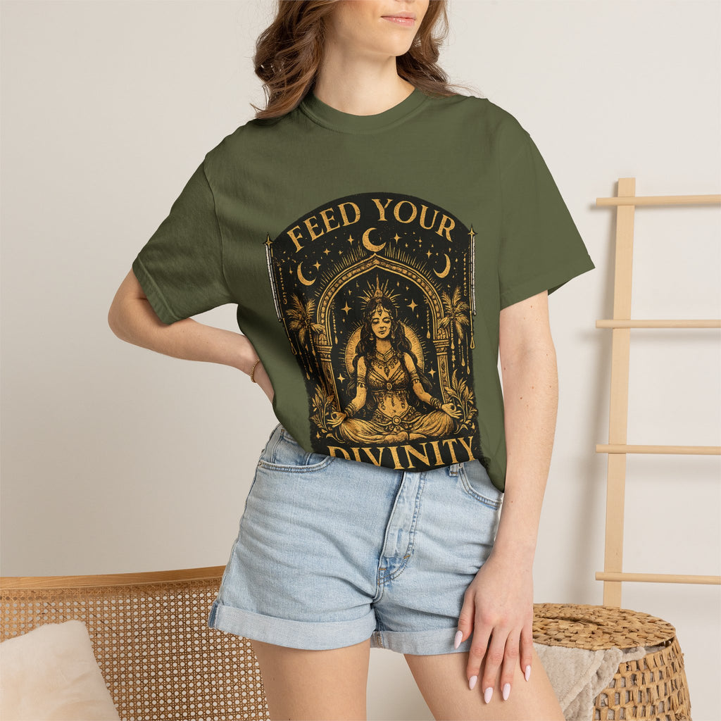 Feed Your Divinity T-Shirt — Temple Goddess Spiritual Graphic Tee