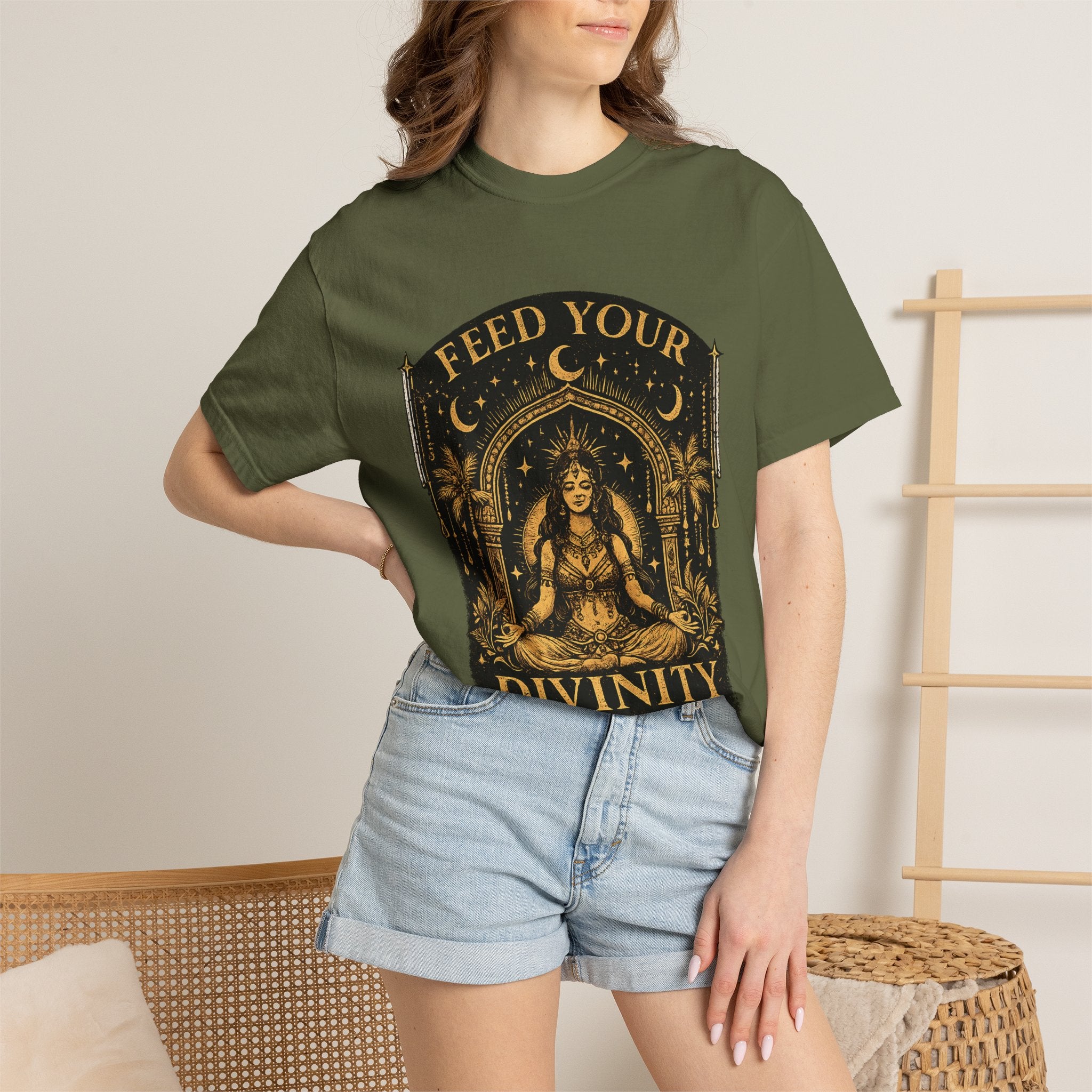 Feed Your Divinity T-Shirt — Temple Goddess Spiritual Graphic Tee