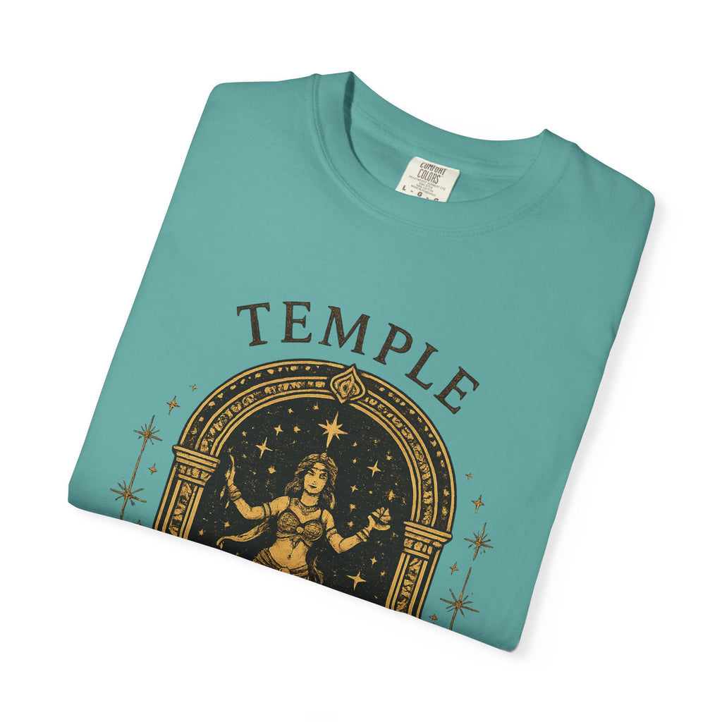 Temple Goddess Cafe Tee — "Good Food is Sacred"