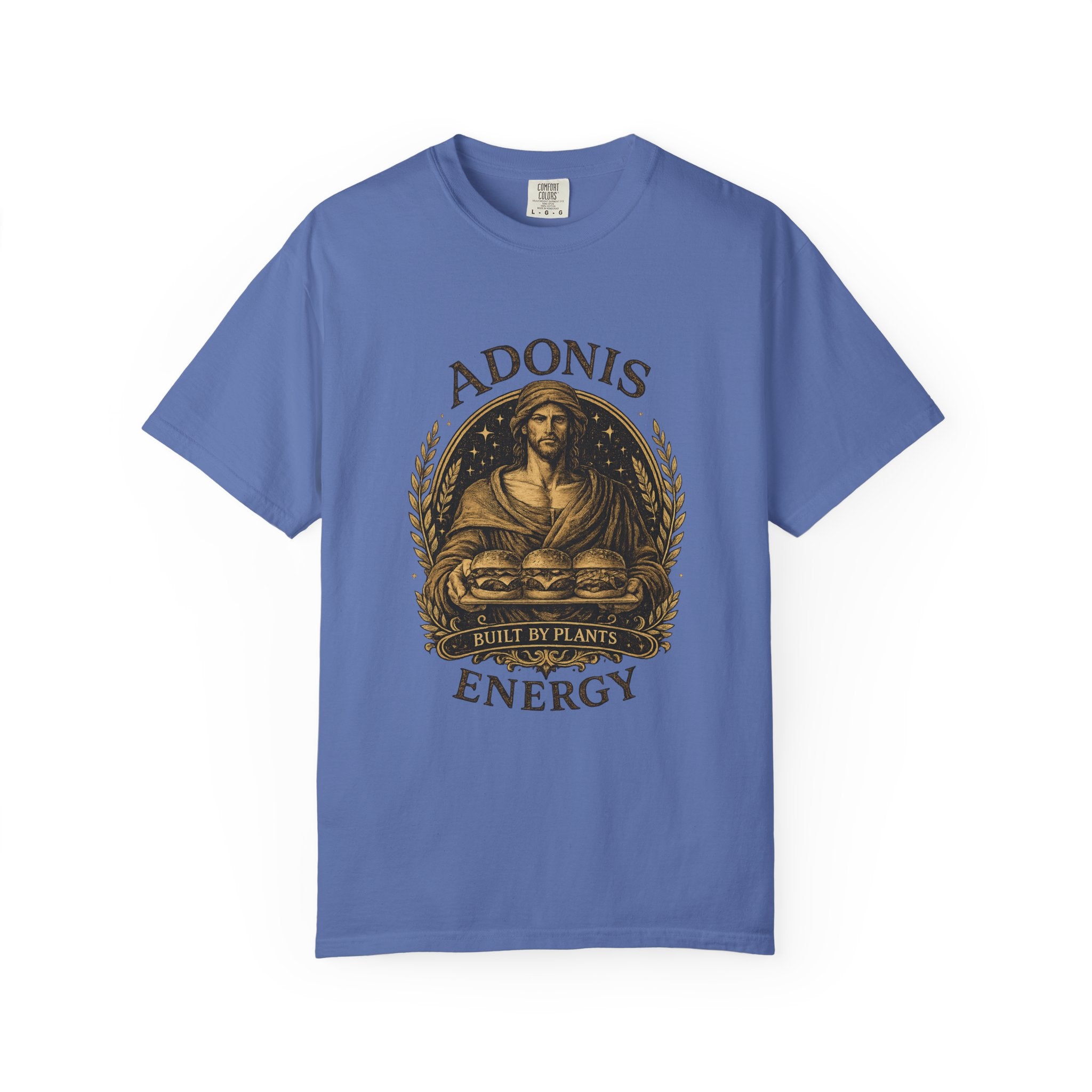 Adonis Energy Graphic T-Shirt — 'Built by Plants' Vintage Botanical Tee