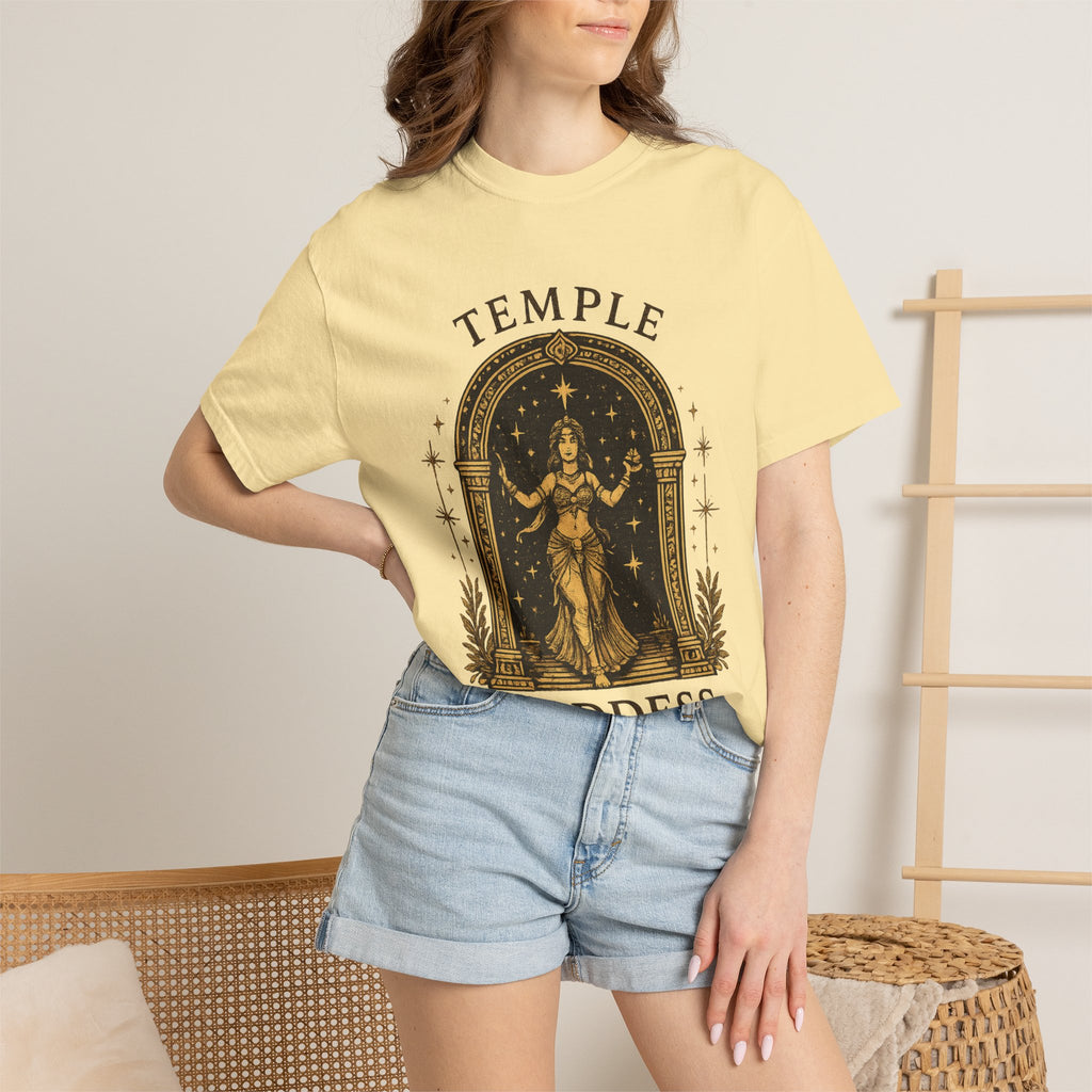 Temple Goddess Cafe Tee — "Good Food is Sacred"