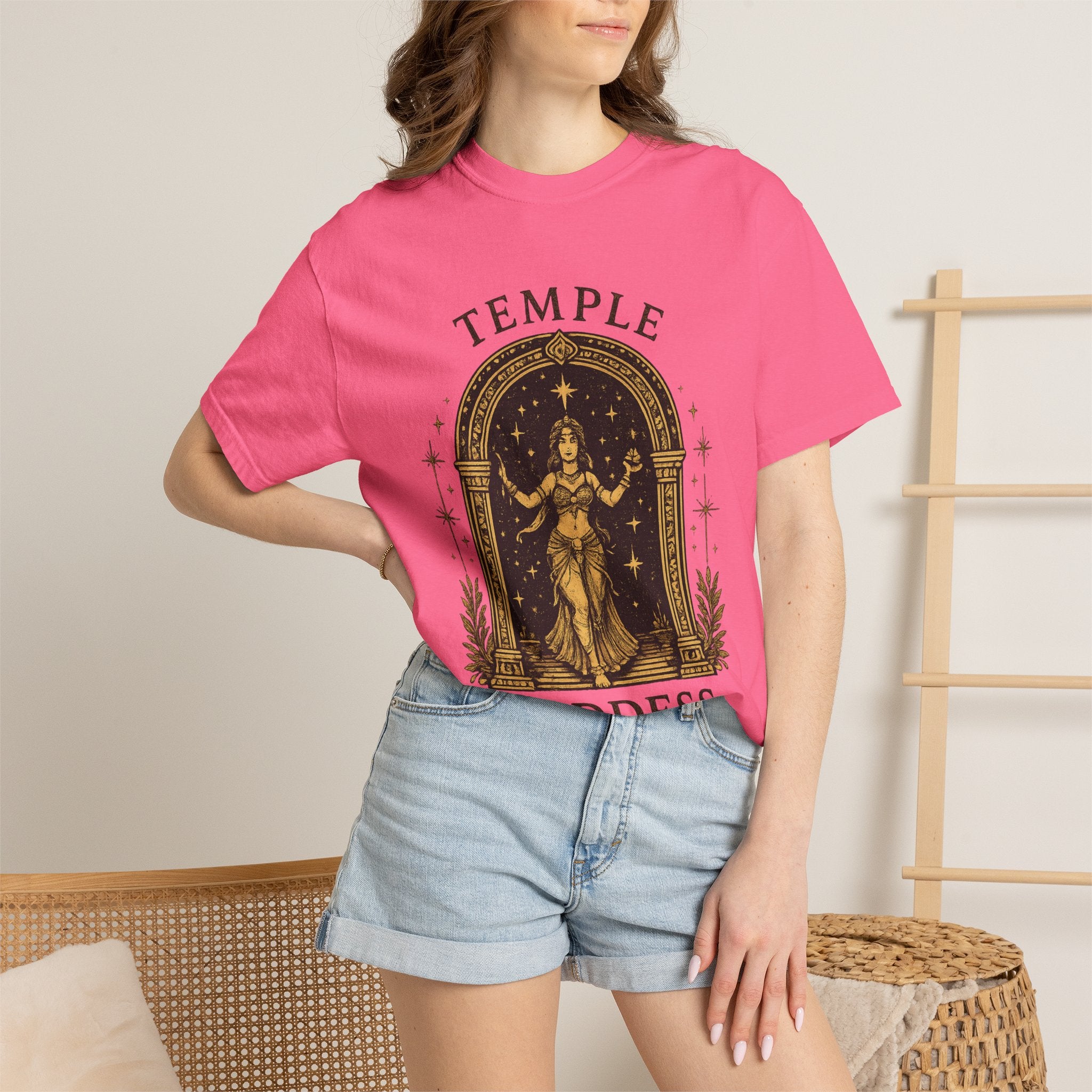 Temple Goddess Cafe Tee — "Good Food is Sacred"
