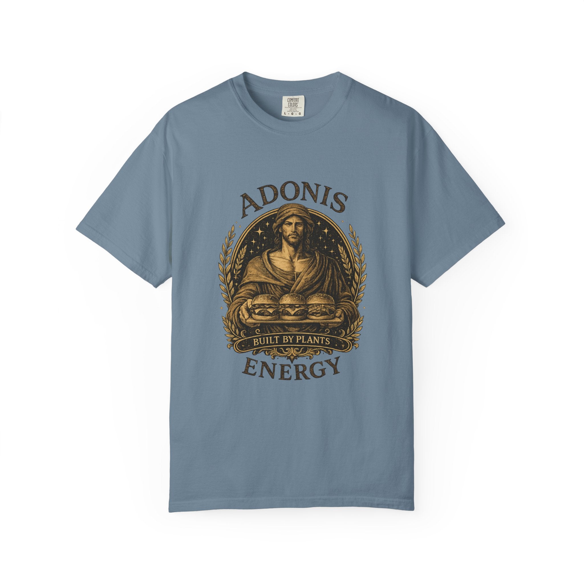 Adonis Energy Graphic T-Shirt — 'Built by Plants' Vintage Botanical Tee