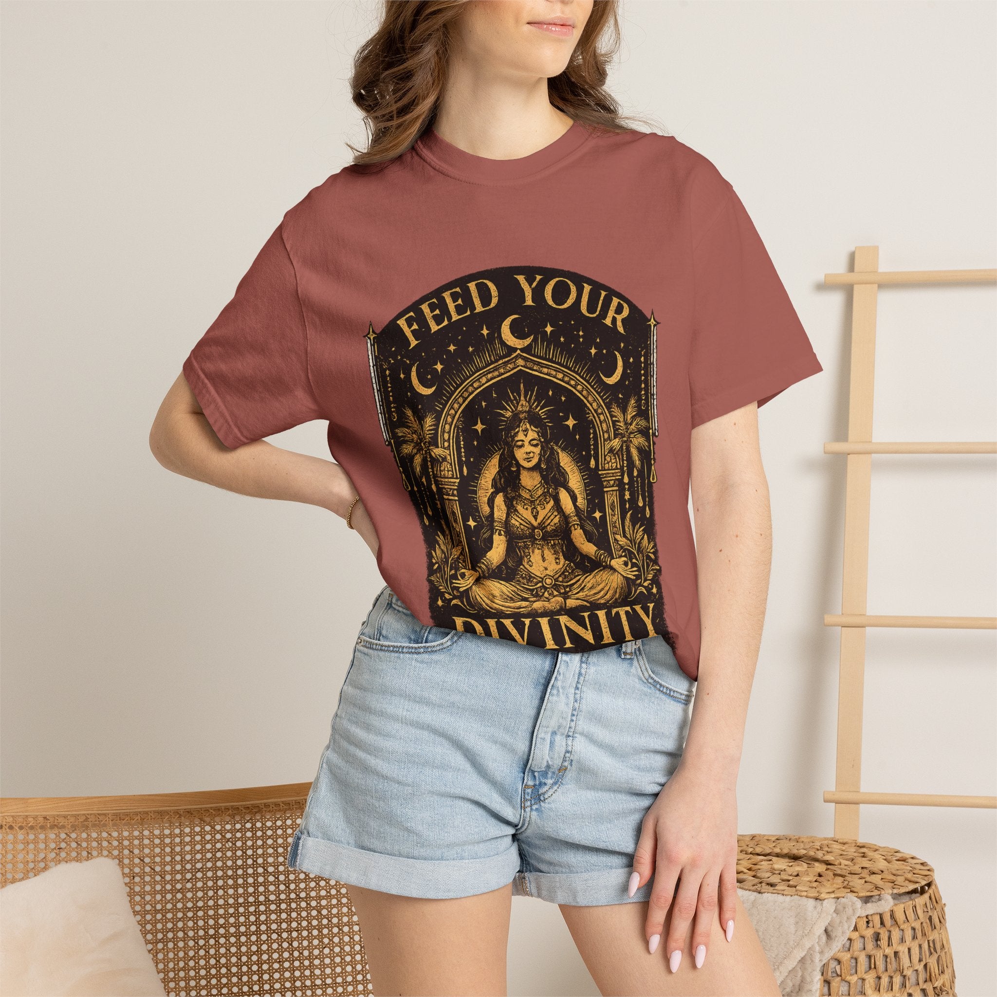 Feed Your Divinity T-Shirt — Temple Goddess Spiritual Graphic Tee