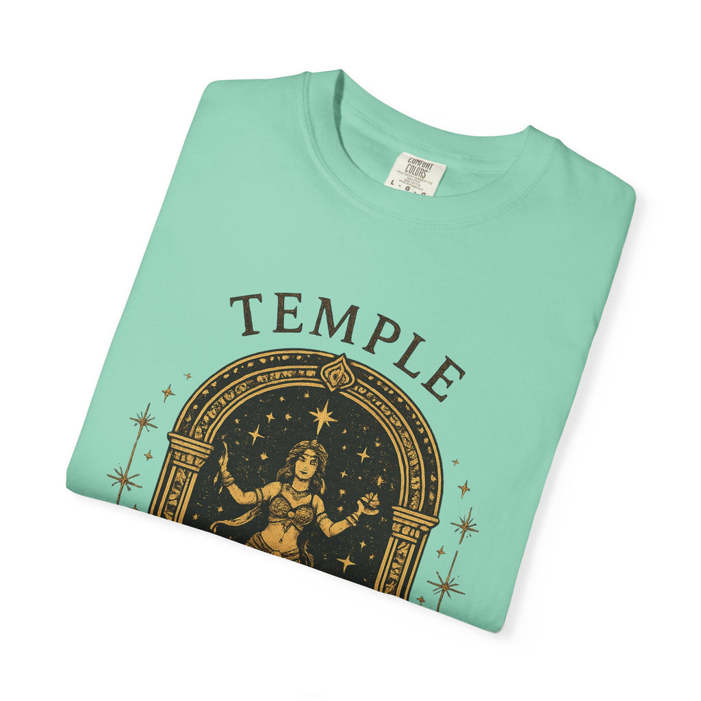 Temple Goddess Cafe Tee — "Good Food is Sacred"