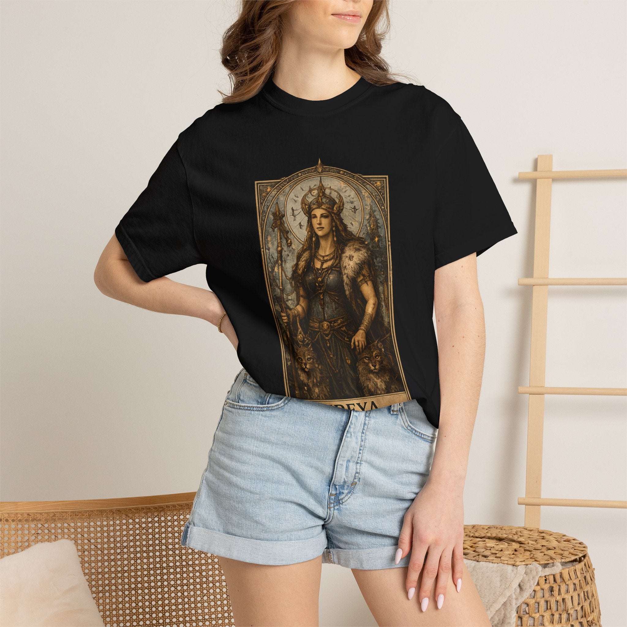 Freya Norse Goddess Art T‑Shirt — Love, Fertility & Strength Graphic Tee