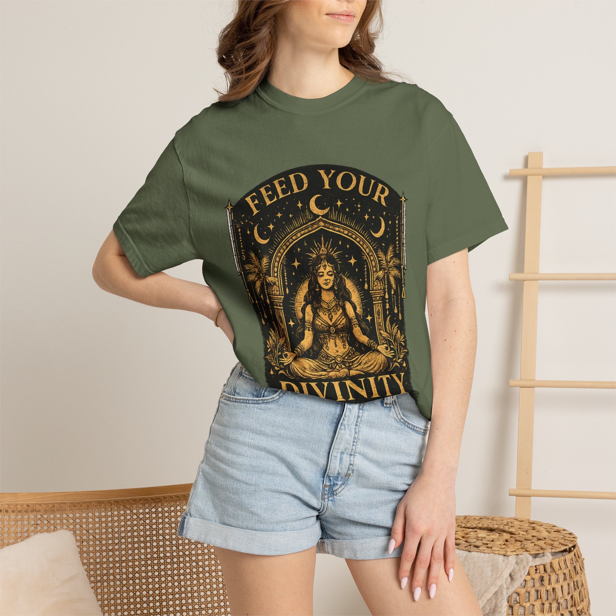 Feed Your Divinity T-Shirt — Temple Goddess Spiritual Graphic Tee