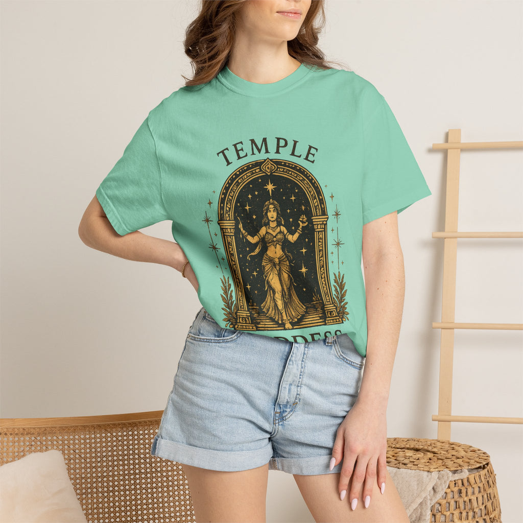 Temple Goddess Cafe Tee — "Good Food is Sacred"