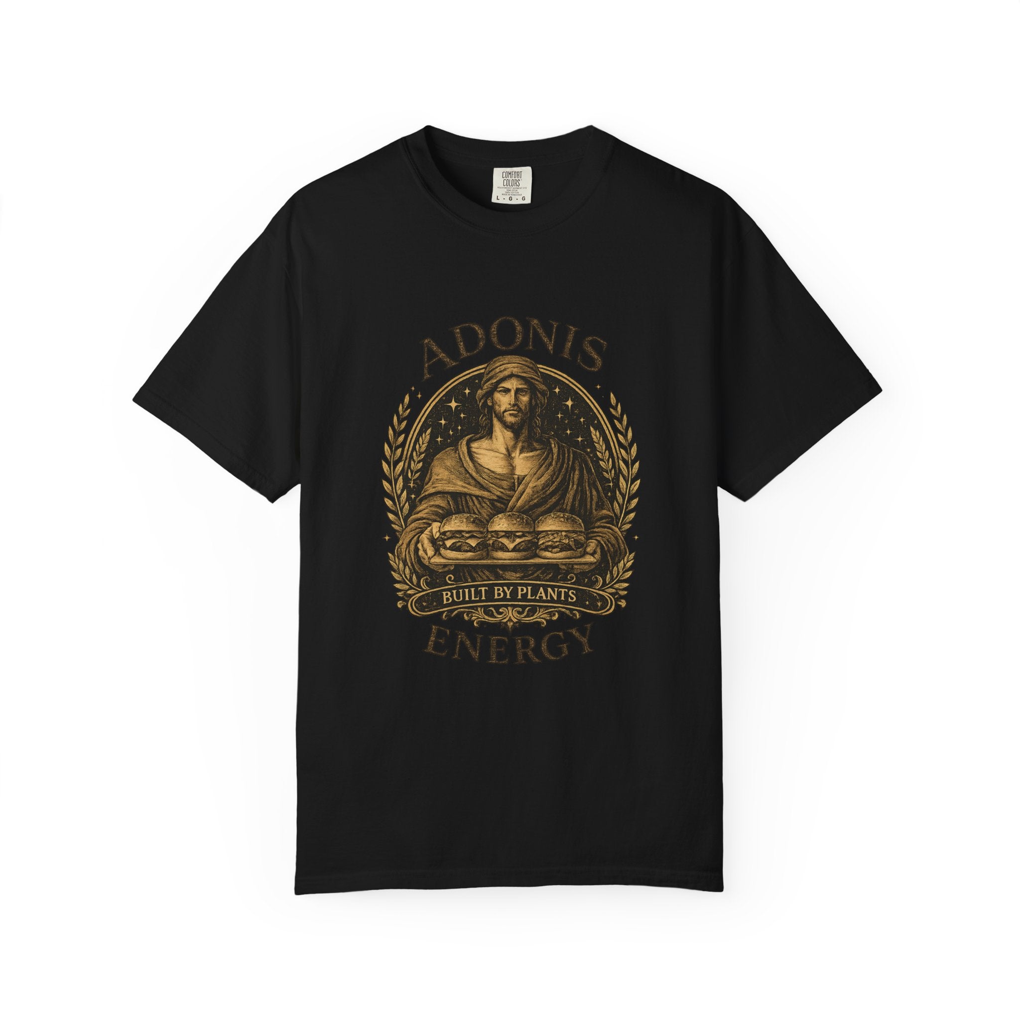 Adonis Energy Graphic T-Shirt — 'Built by Plants' Vintage Botanical Tee